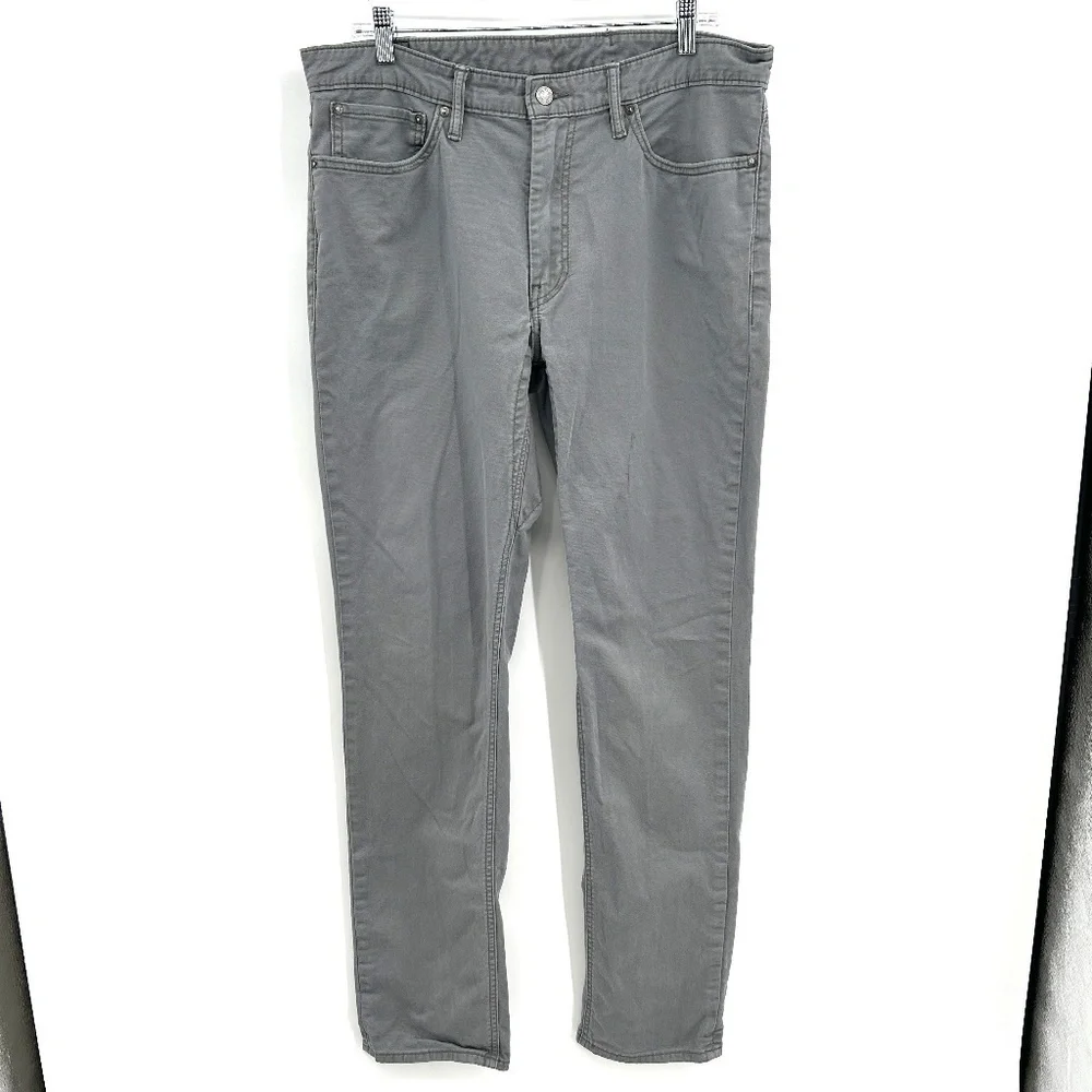 LEVI'S Men's 511 Gray Slim Fit Stretch Casual Jeans Size 36 x 34